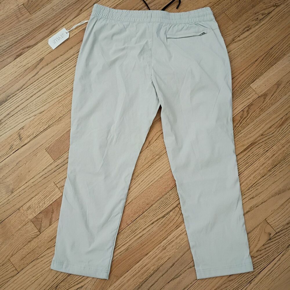 NWT Stylus Men's XL Flat Front Utility Pants Drawstring Stretch Straight Fit - Picture 2 of 10